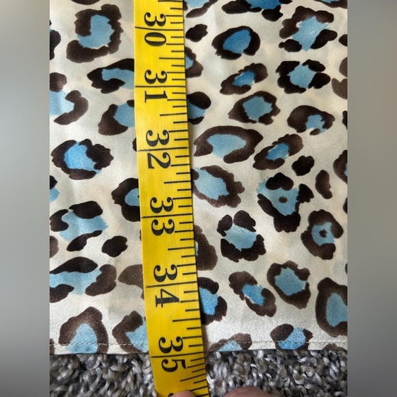 Morgan Taylor Intimates blue and brown cheetah pattern lace top XL - Picture 6 of 7